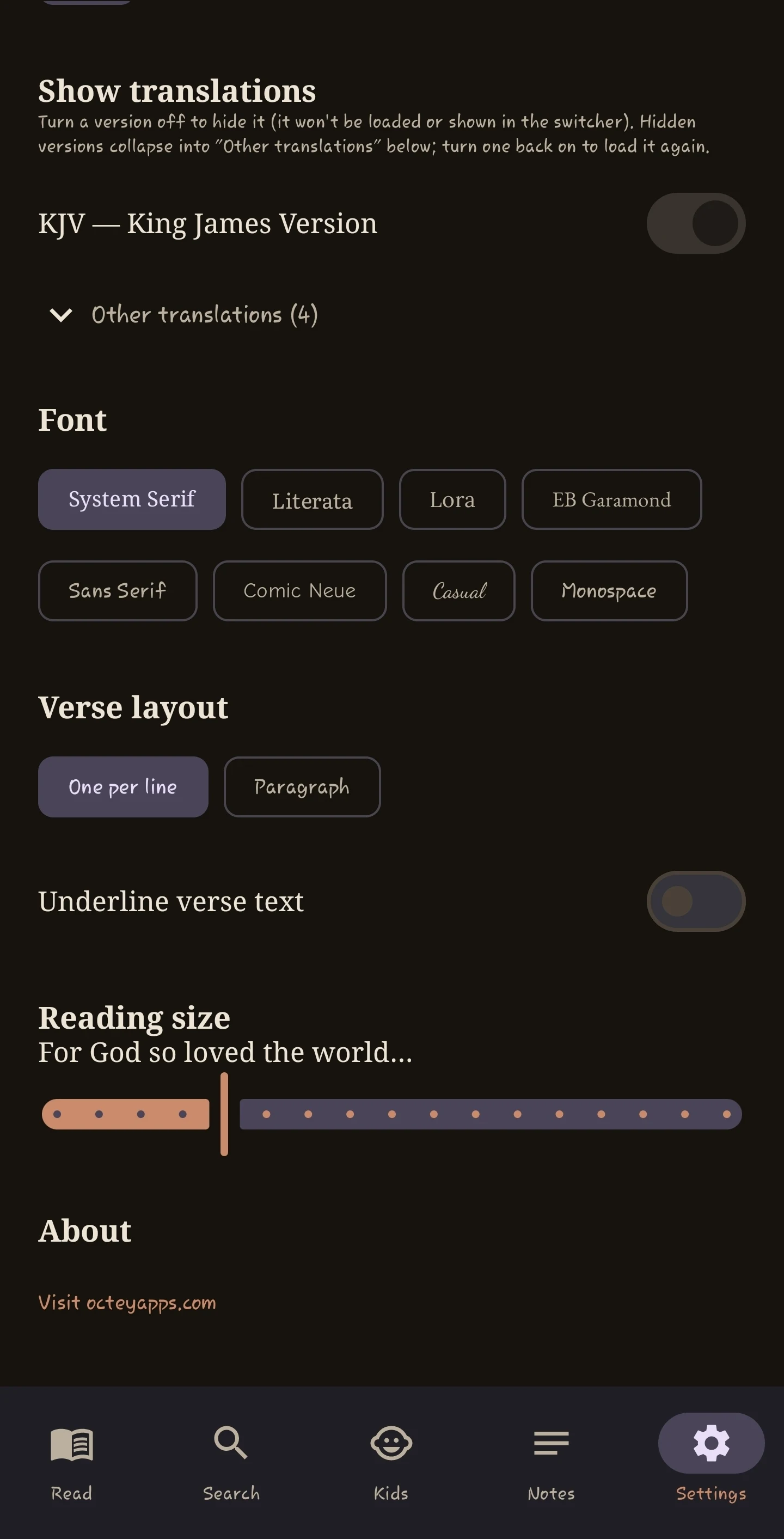 Holy Bible: Offline KJV & Kids screenshot