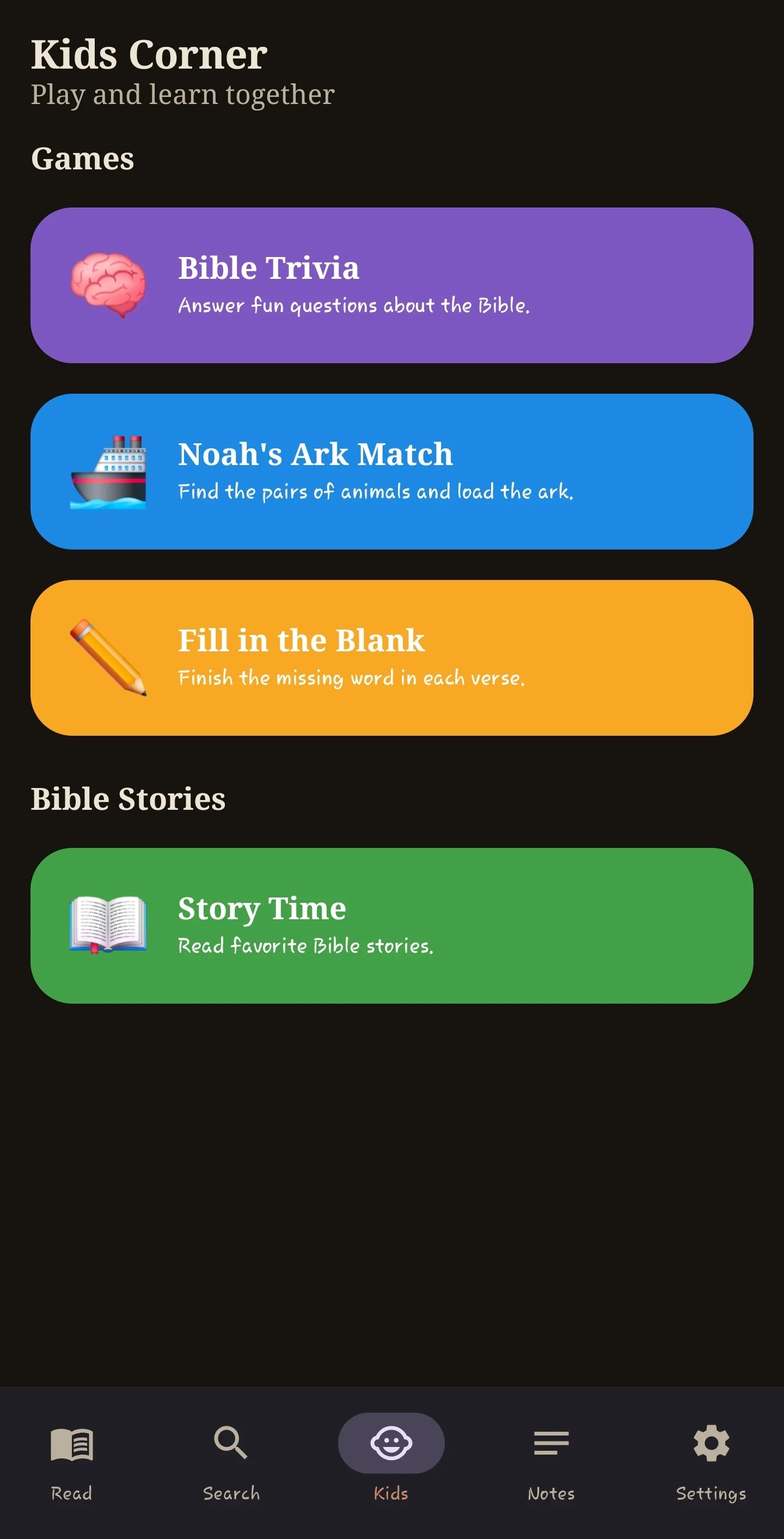 Holy Bible: Offline KJV & Kids screenshot